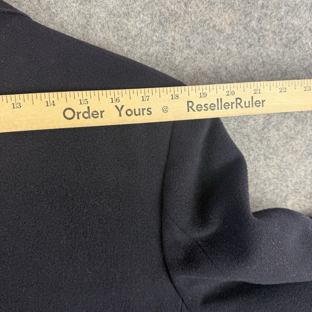 Vintage Karamai 100% Cashmere Overcoat Dark Navy Mens 44 Union Made Top Coat - Picture 11 of 13